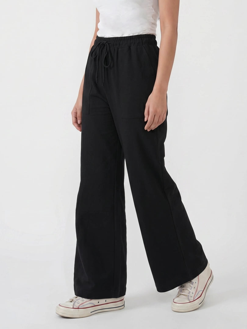 Belle Wide Leg Trouser (Summer) - Black