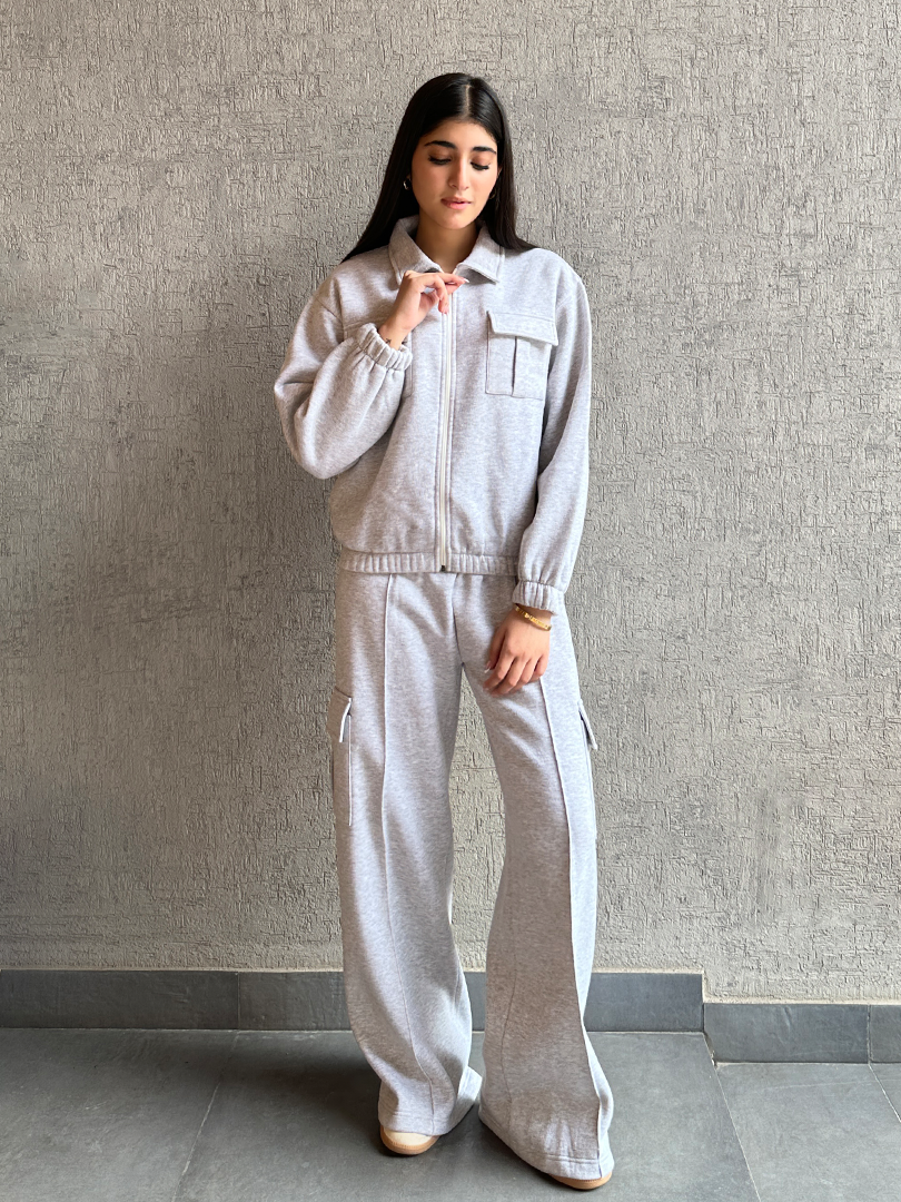 Chloe Matching Set (Winter) - Heather Grey
