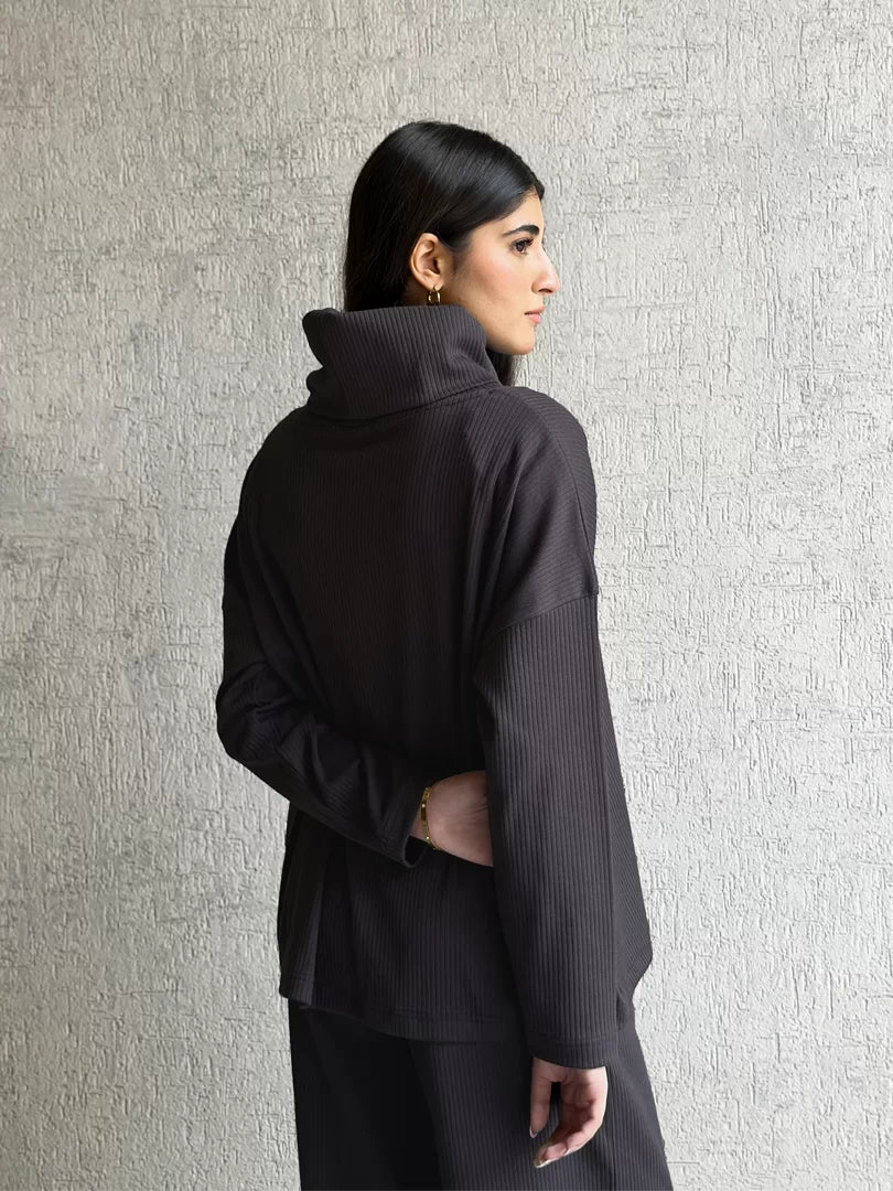Yula High Neck (Winter) - Smoky Black