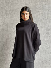 Yula High Neck (Winter) - Smoky Black
