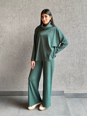 Yula High Neck Matching Set (Winter) - Evergreen