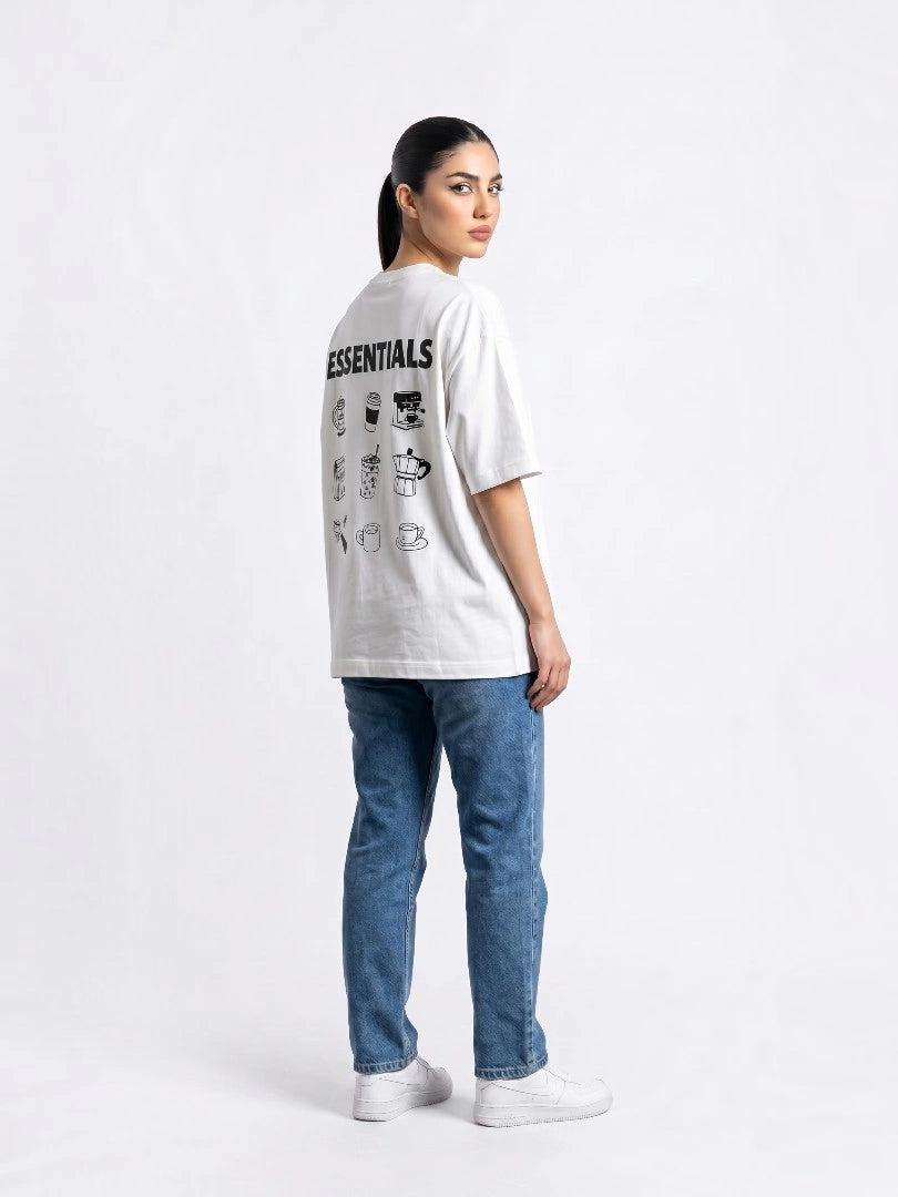 Coffee Essentials Tee - White