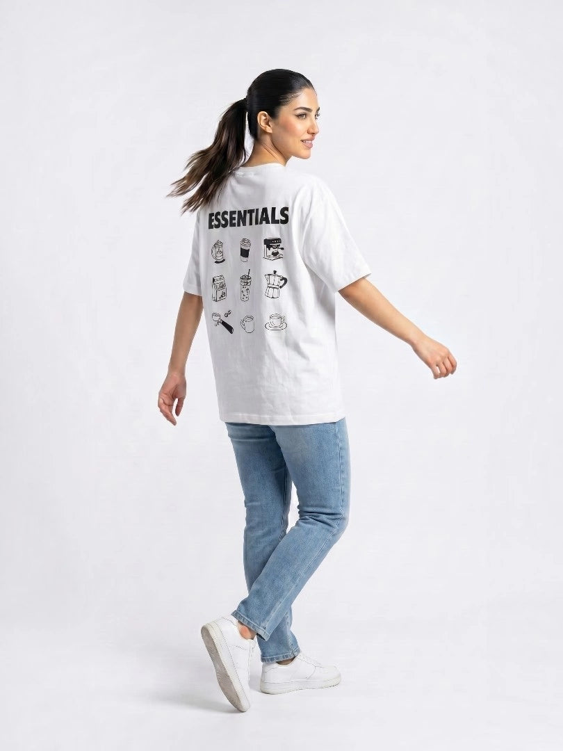 Coffee Essentials Tee - White