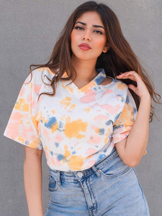 Multicolor Tie Dye Top